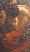 Rembrandt van rijn Detail of write on the wall oil on canvas